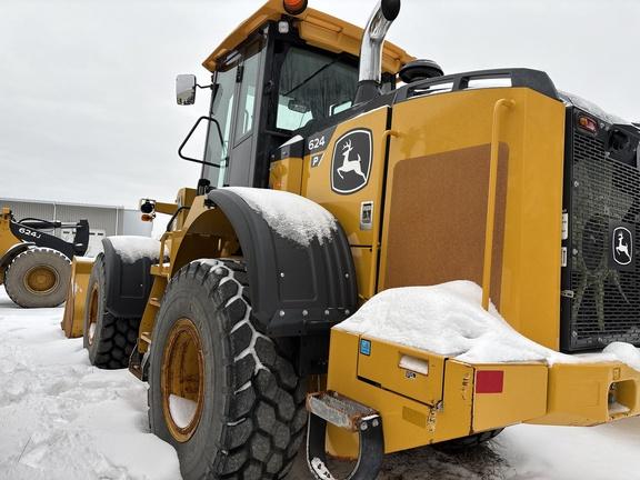 2021 John Deere 624 P-TIER 4WD LOADER; Cab w/ AC, EH Joystick Controls; Aux Hydraulics, Quick Coupler; Ride Control, Front Diff Lock; 20.5 Tires; Powerllel; General Purpose Bkt; Rear Camera