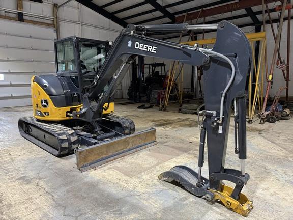 50 P TIER EXCAVATOR GEN A W/ HYD THUMB - Cab w/ AC; Long Arm; Rubber Pads; Hydraulic Thumb; w/ Blade