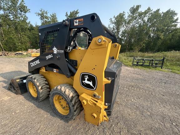DORF,318G SKID STEER LOADER BASE -Cab w/ AC; General Purpose Bkt; Options: Camera, Self-Leveling, 2 Speed, Power Quik-Tatch, Counterweights
