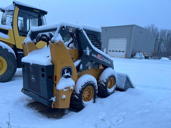 318G SKID STEER LOADER BASE - Cab w/ AC, EH Joystick Controls, Air Ride Seat; 2 Speed; Self-Leveling; Beefy Baby Tires; General Purpose Bkt