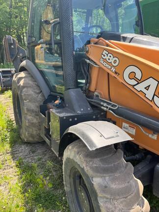 2023 CASE 580 SUPER N WT - Cab w/ AC, EH Joystick Controls, Pilot Controls; 4X4, Power Shift Trans; Extendible Dipper; Clamp, Forks, Thumb, Compactor; General Purpose Bkt; 19.5 Tires; Options: Aux Hydraulics