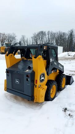 318G SKID STEER LOADER BASE - Cab w/ AC, EH Joystick Controls, Air Ride Seat; 2 Speed; Self-Leveling; Beefy Baby Tires; General Purpose Bkt