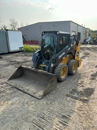 318G SKID STEER LOADER BASE - Cab w/ AC, EH Joystick Controls, Air Ride Seat; 2 Speed; Self-Leveling; Beefy Baby Tires; General Purpose Bkt