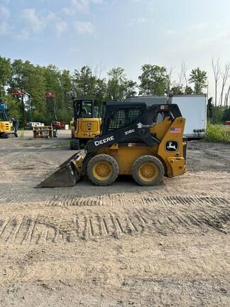 318G SKID STEER LOADER BASE - Cab w/ AC, EH Joystick Controls, Air Ride Seat; 2 Speed; Self-Leveling; Beefy Baby Tires; General Purpose Bkt