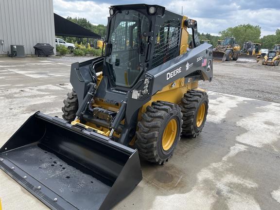 2023 John Deere 330G SKID STEER LOADER BASE - Cab w/ AC, ISO Pattern, Joystick Controls, Air Ride Seat; 2 Speed; 14x17.5 Tires; General Purpose Bkt; Options: Camera, Self-Leveling, Ride Control, 2 Speed, Hi-Flo