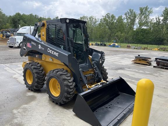 2023 John Deere 330G SKID STEER LOADER BASE - Cab w/ AC, ISO Pattern, Joystick Controls, Air Ride Seat; 2 Speed; 14x17.5 Tires; General Purpose Bkt; Options: Camera, Self-Leveling, Ride Control, 2 Speed, Hi-Flo