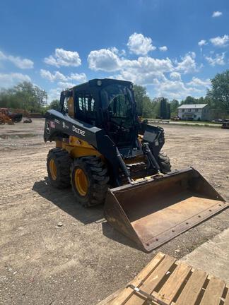 2023 John Deere 330G SKID STEER LOADER BASE - Cab w/ AC, ISO Pattern, Joystick Controls, Air Ride Seat; 2 Speed; 14x17.5 Tires; General Purpose Bkt; Options: Camera, Self-Leveling, Ride Control, 2 Speed, Hi-Flo