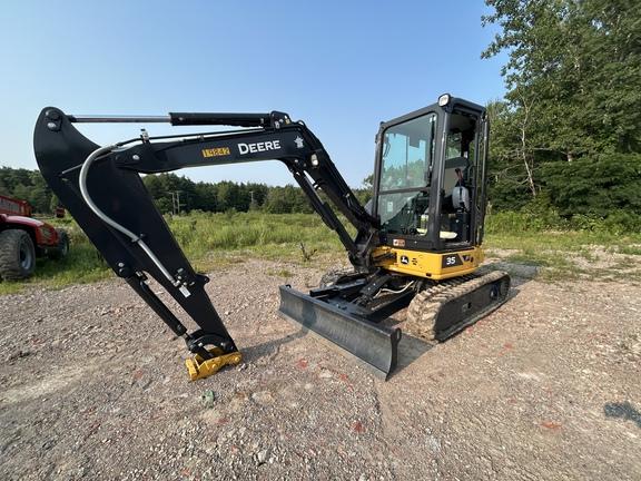 DORF 35 P TIER EXCAVATOR GEN A - Cab w/ AC; Long Arm; Rubber Tracks; Angle Blade