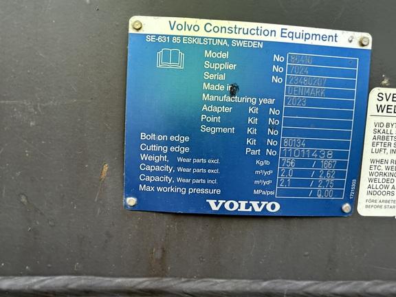 2024 VOLVO L60H - Cab w/ AC, Fingertip Controls; General Purpose Bkt; Options: Rear Camera, Ride Control