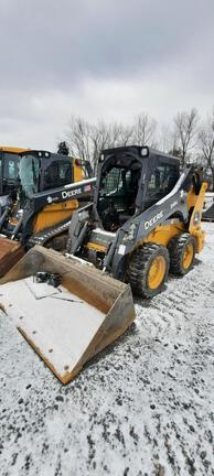 318G SKID STEER LOADER BASE - Cab w/ AC, EH Joystick Controls, Air Ride Seat; 2 Speed; Self-Leveling; Beefy Baby Tires; General Purpose Bkt