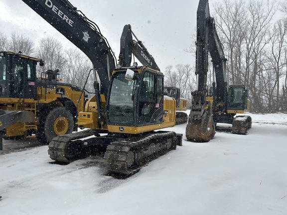 2023 John Deere 130 P EXCAVATOR; Cab w/ AC; Standard Boom; Rubber Tracks; 24" Pads; w/ Blade