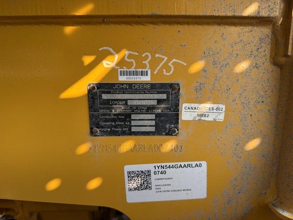 544 G-TIER WHEEL LOADER - Cab w/ AC; 20.5 Tires; General Purpose Bkt; Options: Rear Camera