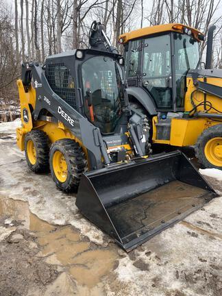 318G SKID STEER LOADER BASE - Cab w/ AC, EH Joystick Controls, Air Ride Seat; 2 Speed; Self-Leveling; Beefy Baby Tires; General Purpose Bkt