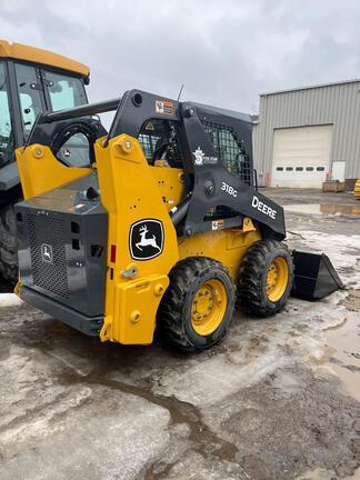 318G SKID STEER LOADER BASE - Cab w/ AC, EH Joystick Controls, Air Ride Seat; 2 Speed; Self-Leveling; Beefy Baby Tires; General Purpose Bkt