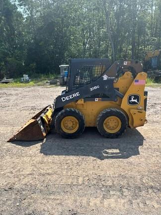 318G SKID STEER LOADER BASE - Cab w/ AC, EH Joystick Controls, Air Ride Seat; 2 Speed; Self-Leveling; Beefy Baby Tires; General Purpose Bkt