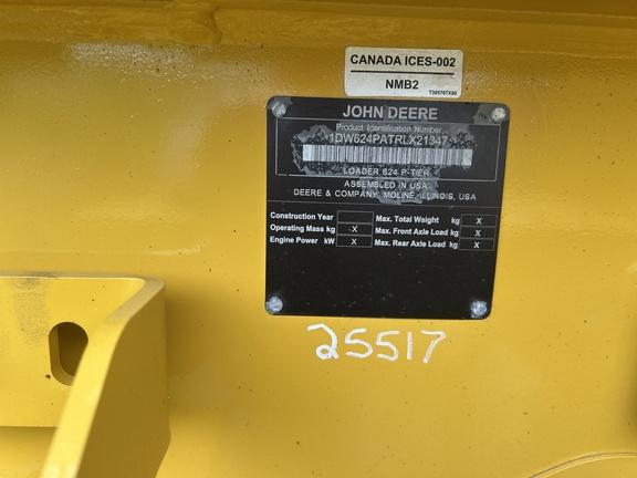 624 P-TIER 4WD LOADER - Cab w/ AC, Joystick Controls; 20.5 Tires; General Purpose Bkt; Options: Rear Camera