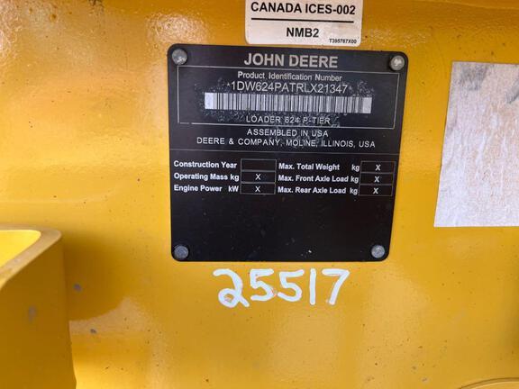 624 P-TIER 4WD LOADER - Cab w/ AC, Joystick Controls; 20.5 Tires; General Purpose Bkt; Options: Rear Camera