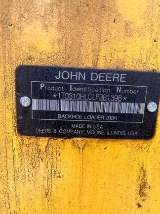 John Deere 310HL BACKHOE LOADER, Cab w/ AC, Pilot Controls; 4X4, Ride Control; Extendible Dipper; Aux Hydraulics, Quick Coupler, Thumb; General Purpose Bkt, 24" Bucket; 17.5 Tires