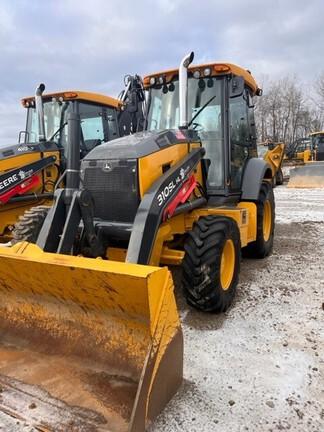 John Deere 310HL BACKHOE LOADER, Cab w/ AC, Pilot Controls; 4X4, Ride Control; Extendible Dipper; Aux Hydraulics, Quick Coupler, Thumb; General Purpose Bkt, 24" Bucket; 17.5 Tires