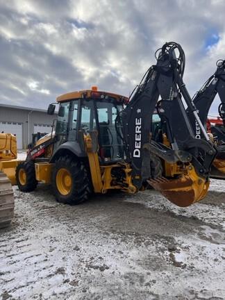 John Deere 310HL BACKHOE LOADER, Cab w/ AC, Pilot Controls; 4X4, Ride Control; Extendible Dipper; Aux Hydraulics, Quick Coupler, Thumb; General Purpose Bkt, 24" Bucket; 17.5 Tires