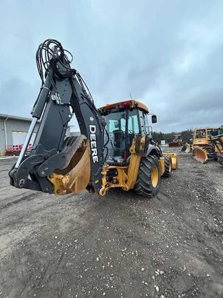 John Deere 310HL BACKHOE LOADER, Cab w/ AC, Pilot Controls; 4X4, Ride Control; Extendible Dipper; Aux Hydraulics, Quick Coupler, Thumb; General Purpose Bkt, 24" Bucket; 17.5 Tires