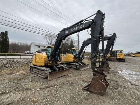 2019 John Deere 85G EXC - Cab w/ AC; Rubber Pads; 18" Pads; Aux Hydraulics, Coupler; 24" Bucket; w/ Blade