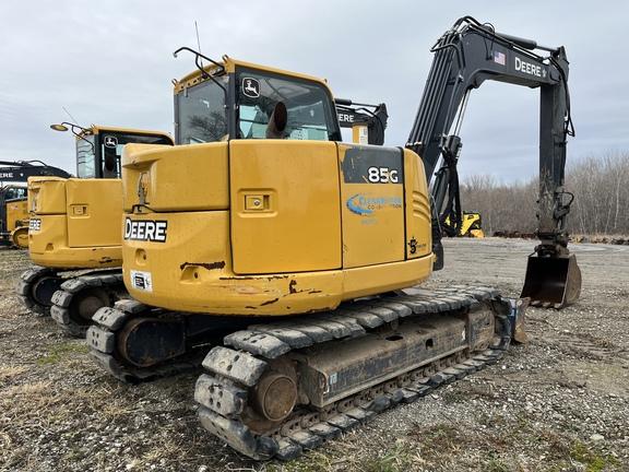2019 John Deere 85G EXC - Cab w/ AC; Rubber Pads; 18" Pads; Aux Hydraulics, Coupler; 24" Bucket; w/ Blade