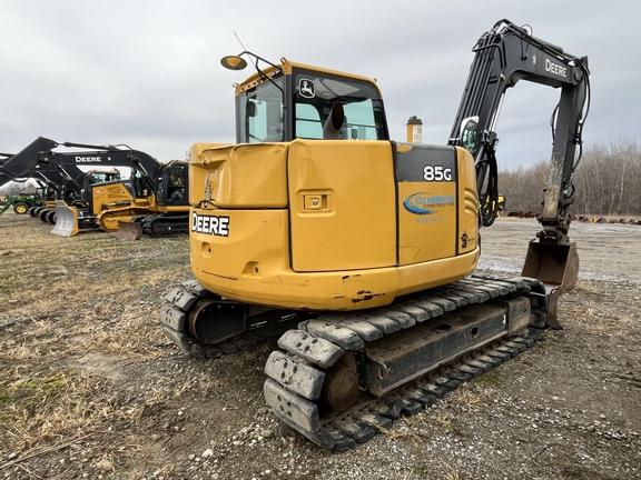 2019 John Deere 85G EXC - Cab w/ AC; Rubber Pads; 18" Pads; Aux Hydraulics, Coupler; 24" Bucket; w/ Blade