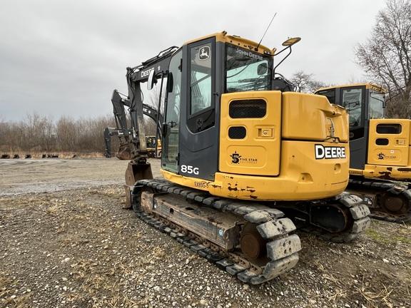 2019 John Deere 85G EXC - Cab w/ AC; Rubber Pads; 18" Pads; Aux Hydraulics, Coupler; 24" Bucket; w/ Blade