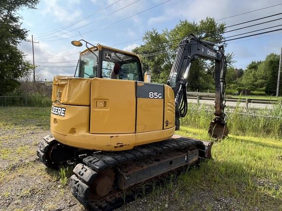 2019 John Deere 85G EXC - Cab w/ AC; Rubber Pads; 18" Pads; Aux Hydraulics, Coupler; 24" Bucket; w/ Blade