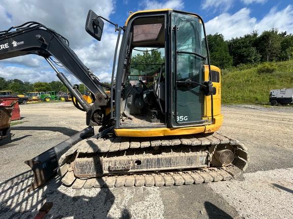 2021 JOHN DEERE 85G - Cab w/ AC; 18" Pads; Blade, Coupler, Hydraulic Thumb; w/ Bucket