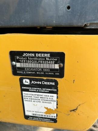 2015 JOHN DEERE 180GL W/ THUMB, LESS BKT - Cab w/ AC, Cntrl Pattern Select; Long Arm; Narrow Pads; Aux Hydraulics, Coupler, Hydraulic Thumb; Less Bucket