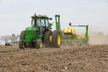 John Deere 4455 Tractor and 1745 Planter