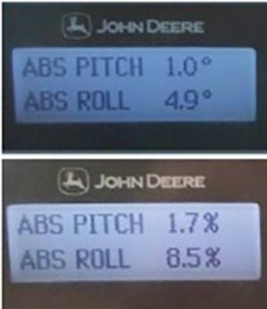Grade indicate screen