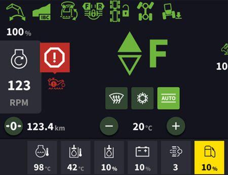 Secondary Display Unit in wheeled harvesters