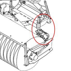 Gauge wheels shown in rear park stand mounting tubes