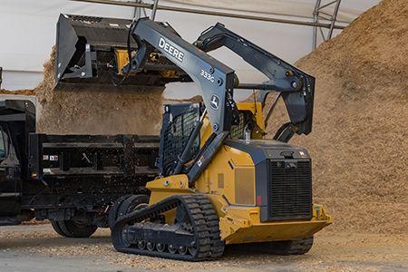 RB84 Rollout Bucket on a 333G Compact Loader
