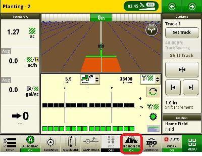 Section Control on/off shortcut