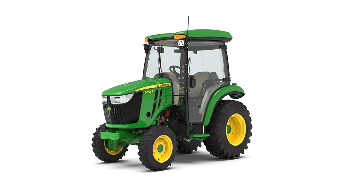 Front-left facing 3033R Compact Tractor on a white background