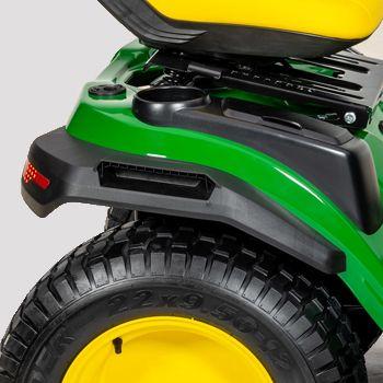 Handgrip and reflector on fender flare