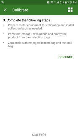 Steps to complete calibration