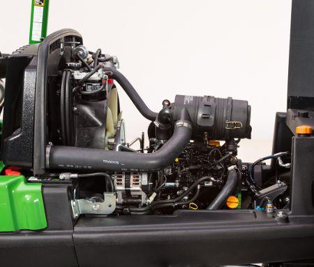 Overall engine view from left side of machine