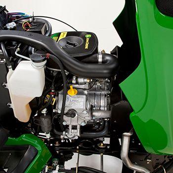 Hood opened to show engine