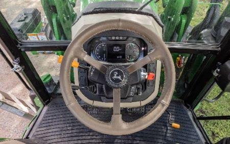 Leather wrapped steering wheel