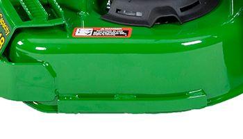 Trim side of mower reinforcement/wear bar