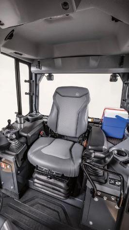John Deere 700 P-Tier dozer interior with Cab Trim 2 and Premium Seat