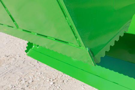 Serrated edges enhance overall bucket performance
