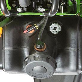 Fuel cap, gauge, and shutoff valve