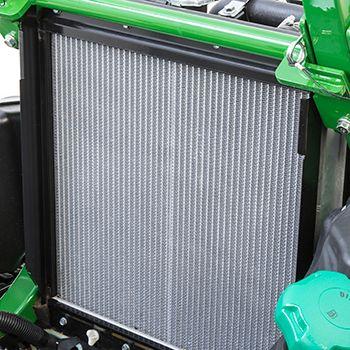 Radiator shown with debris screen removed