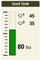 CCS tank levels displayed in the SeedStar™ application